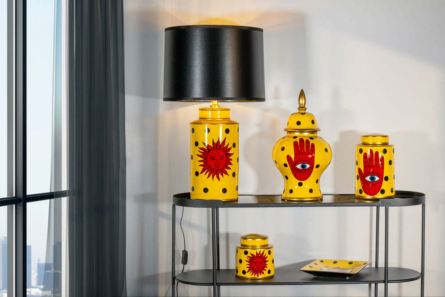 Lampada da tavola in ceramica 38x38x68 ETHAN