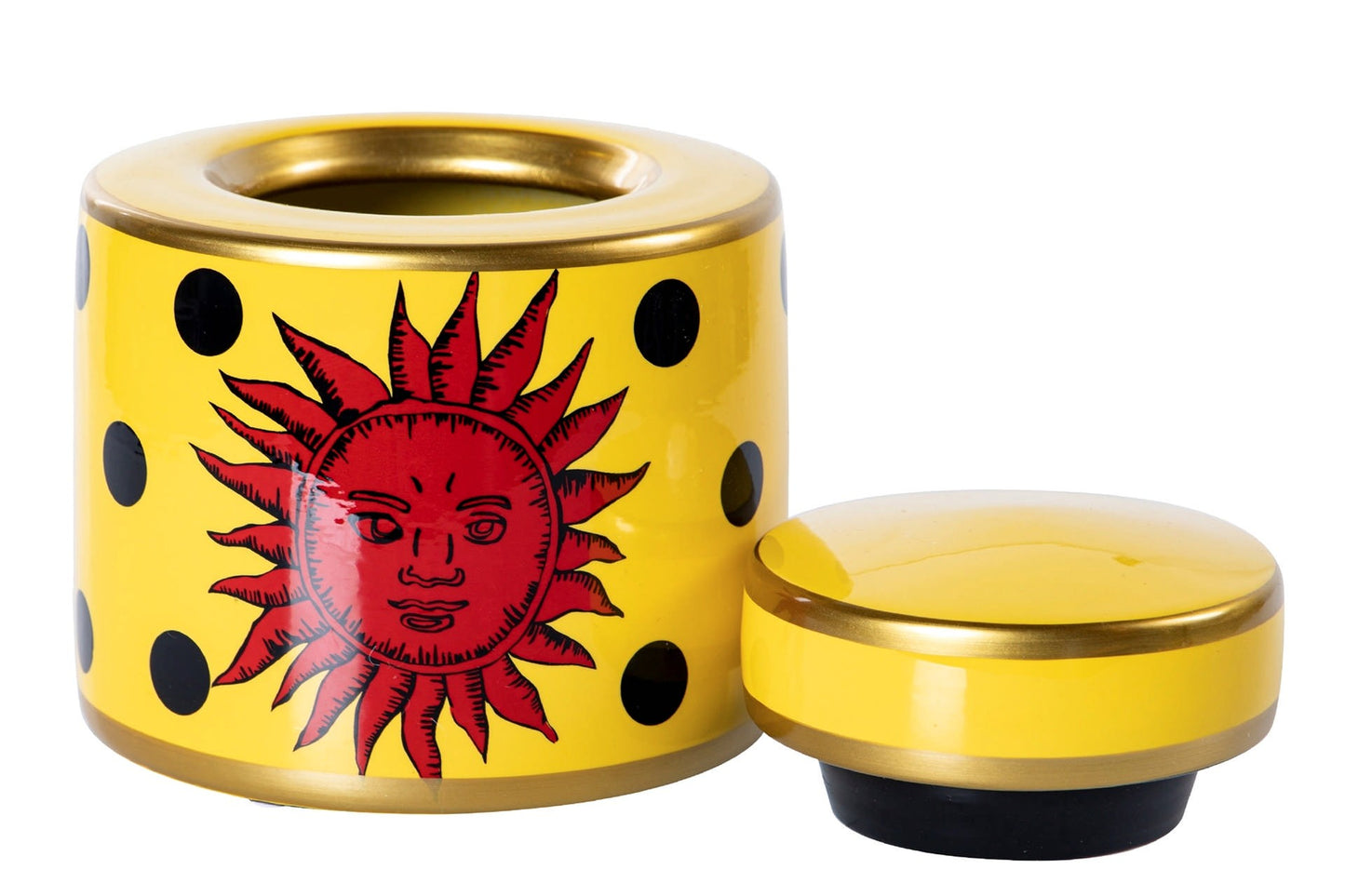 Vaso con coperchio in ceramica 15x15x17 cm ETHAN