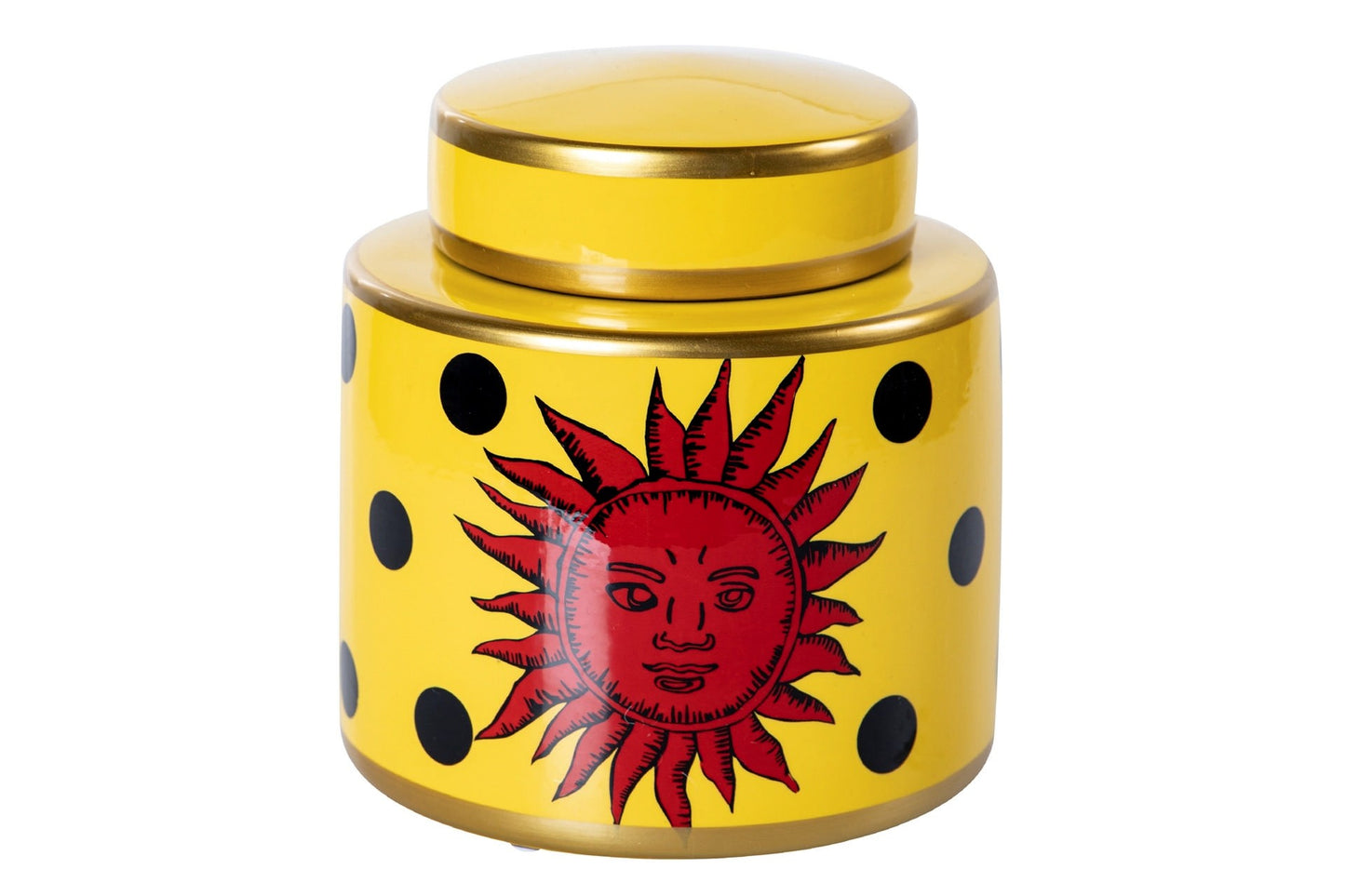 Vaso con coperchio in ceramica 15x15x17 cm ETHAN