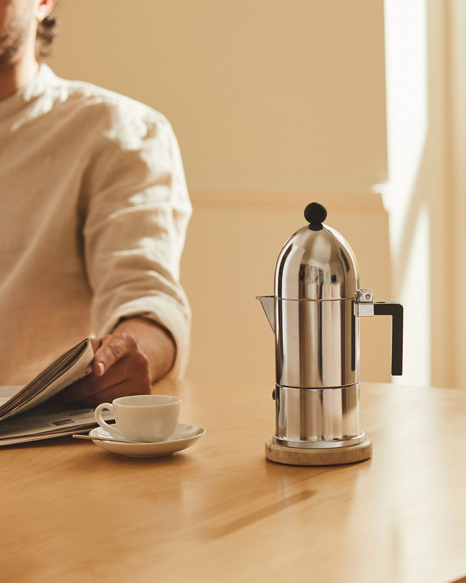 Caffettiera 6 tazze ALESSI CUPOLA NERA A9095/6 B