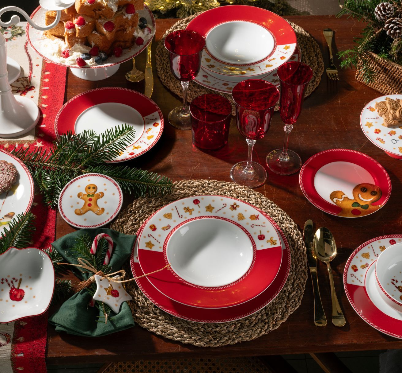 Servizio piatti 18 pezzi WEISSESTAL Sweet Natale
